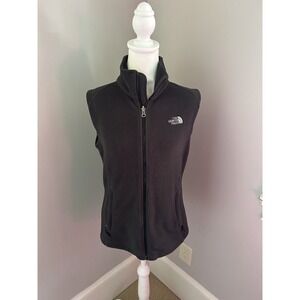 THE NORTH FACE Full-Zip Black Fleece Vest Women's Small Hiking Outdoors TNF